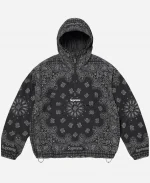 Supreme Reflective Bandana Black Anorak Hoodie