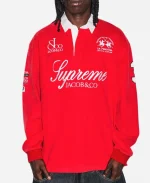 Supreme SS26 La Martina x Jacob & Co Red Rugby Shirt