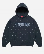 Supreme Stars Studded Hoodie - Blue