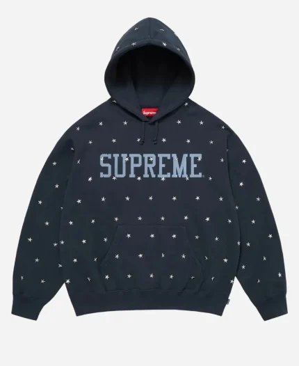 Supreme Stars Studded Hoodie - Blue