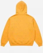 Stars Studded Hooded Sweatshirt in Yellow