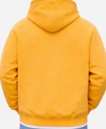 Stars Studded Hooded Sweatshirt in Yellow