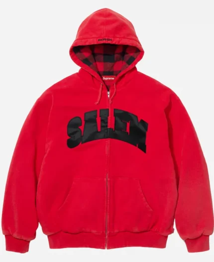 Supreme x SALEM SS26 Red Full-Zip Hoodie