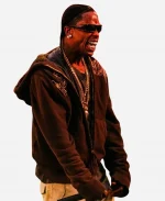 NYC 2026 TOMA Football Event Travis Scott Faux Fur Hooded Jacket