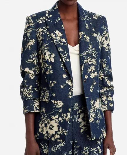 The View 2026 Joy Behar Floral Print Blazer - Navy Blue