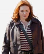 The Fortune S01 Eleanor Tomlinson Black Leather Jacket