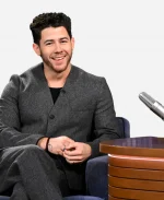2026 The Tonight Show Starring Jimmy Fallon Nick Jonas Grey Cropped Blazer