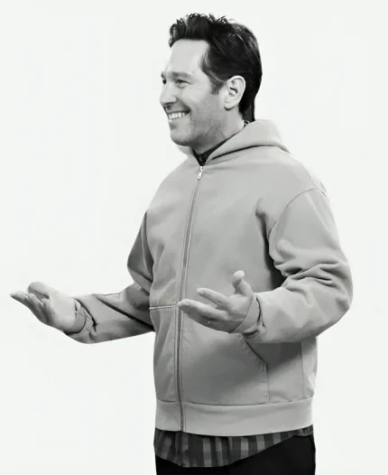 The Tonight Show 2026 Paul Rudd Blue Oversized Zip-up Hoodie