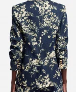 Talk Show The View 2026 Joy Behar Navy Blue Floral Print Blazer