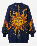 The View 2026 Whoopi Goldberg Golden Hour Navy Blue Sun Print Oversized Sweater
