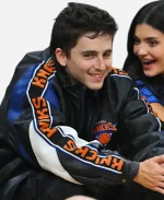Timothee Chalamet Cavaliers vs Knicks Leather Jacket