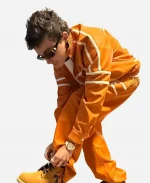 NBA Finals Game 3 Timothee Chalamet Orange Tracksuit