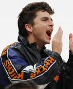Timothee Chalamet Knicks Leather Jacket