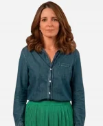 Tina Fey Tv Series The Four Seasons S02 Kate Blue Denim Shirt