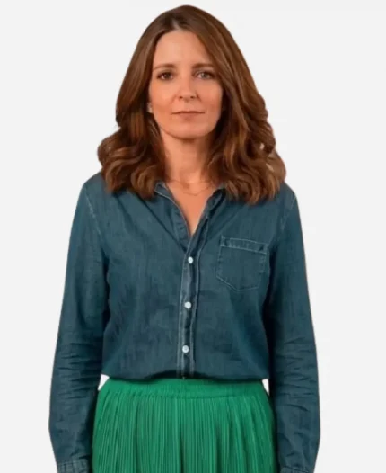 Tina Fey Tv Series The Four Seasons S02 Kate Blue Denim Shirt