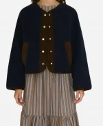 Tina Fey The Four Seasons S02 Kate Blue and Brown Sherpa Jacket