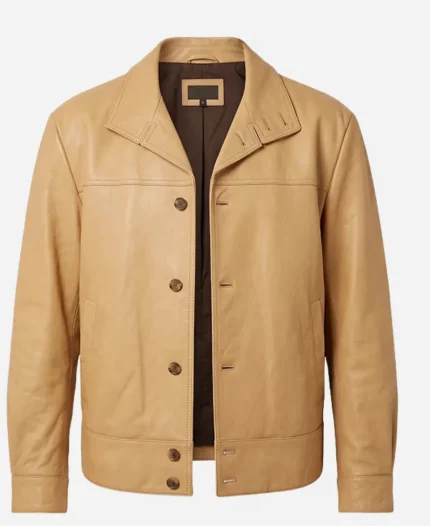 Tom Holland Spider-Man Brand New Day 2026 Barlin Photocall Tan Leather Jacket