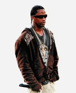 Travis Scott NYC 2026 TOMA Football Event Faux Fur Jacket