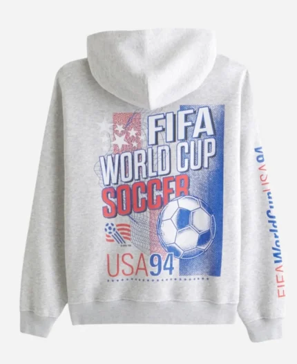 Abercrombie & Fitch USA 94 World Cup Graphic Heather Grey Hoodie