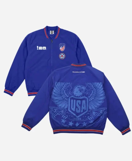 USA FIFA World Cup 2026 Road To Victory Flight Jacket - Blue