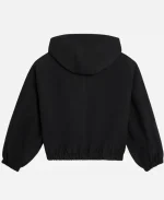 V One Lucky Day Vlog Windbreaker Hooded Jacket In Black