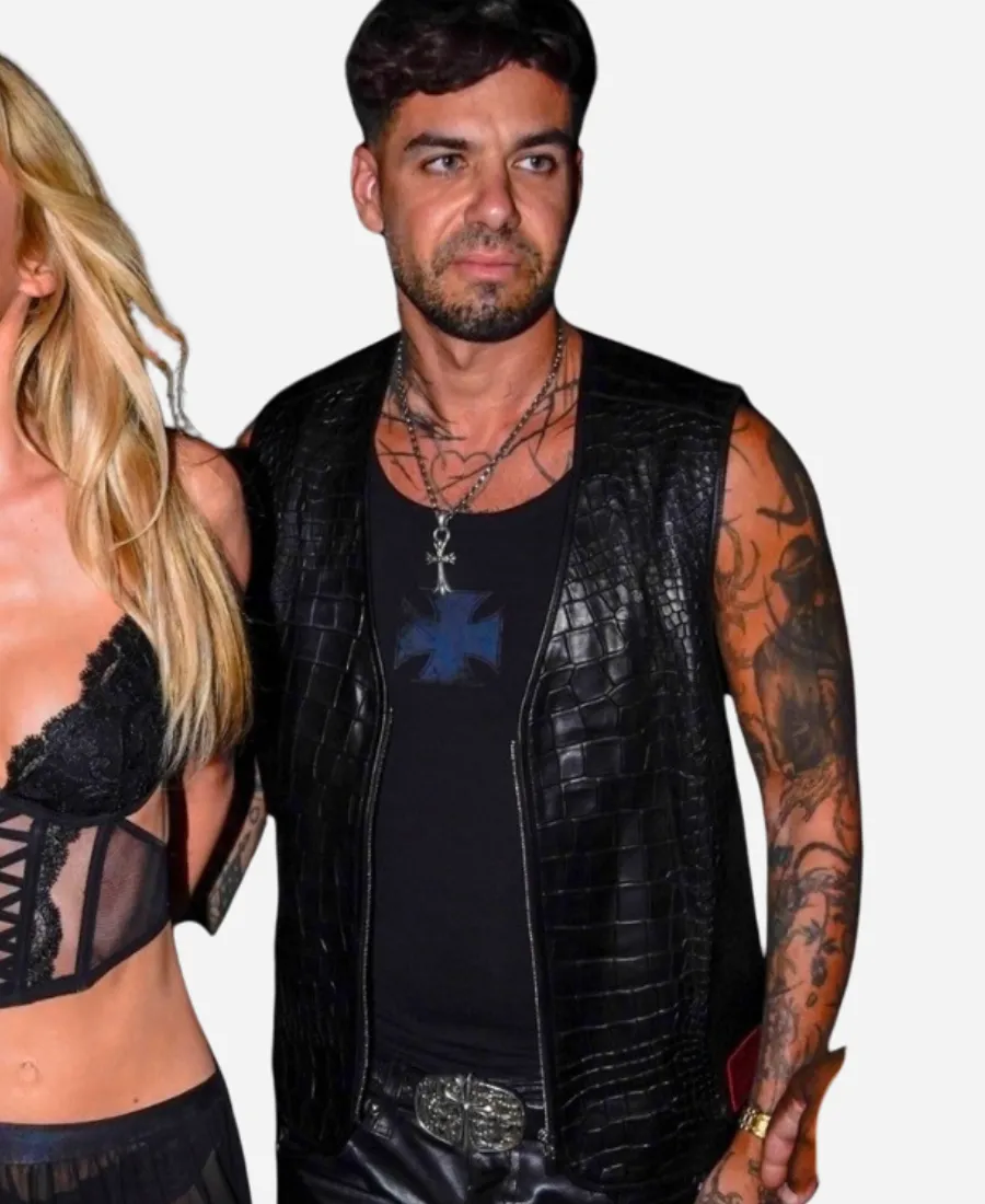 Vetements Fashion Show 2026 DJ Anyma Black Vest DJ Anyma Leather Vest