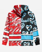 WWE Shawn Michaels HBK Split Zip Up Hoodie