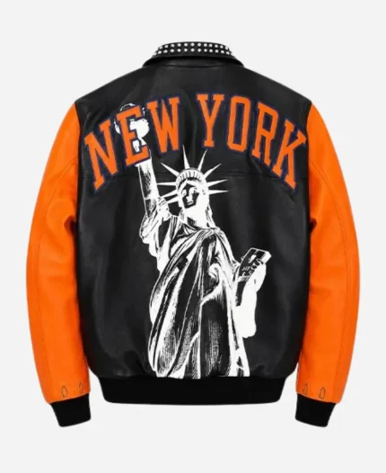 New York Knicks Leather Bomber Jacket
