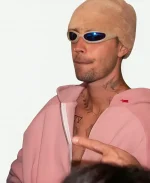 Justin Bieber Pink Hooded Jacket
