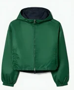 Zanna Roberts Rassi 2026 New York City Green Reversible Cropped Hooded Jacket 