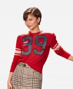 Zendaya 39 Red Striped Sports Jersey