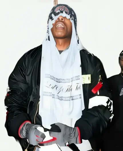 A$AP Rocky Edmonton Don’t Be Dumb Concert Tour Black Bomber Jacket