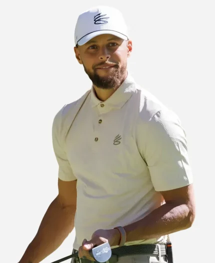 Stephen Curry ACC Celebrity-Am Tournament Off White Polo Shirt