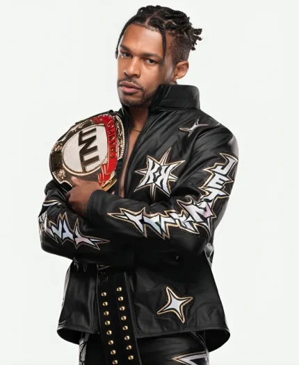 AEW TNT Champion Kevin Knight Jet You Look Up 2 Fly Leather Jacket