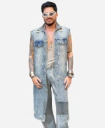 NYC 2026 Adam Lambert Blue Denim Coat - Jacket Era