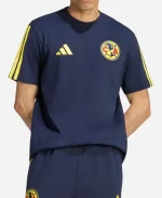 Unisex Club America Stadium 2026 Adidas DNA Navy Blue T-Shirt 