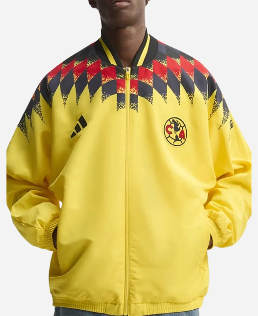 Adidas Club America Stadium Track Jacket Unisex Adidas Club America Stadium 2026 Yellow Track Jacket