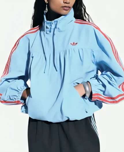 Unisex Adidas x ASOS 2026 Over-the-Head Half-Zip Blue Track Jacket