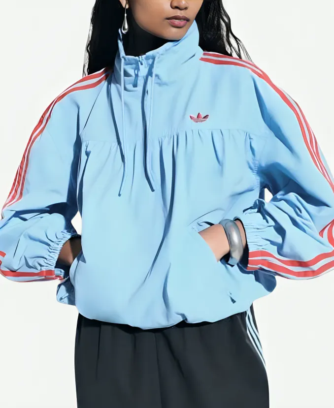 Adidas x ASOS Over The Head Track Jacket Unisex Adidas x ASOS 2026 Over-the-Head Half-Zip Blue Track Jacket