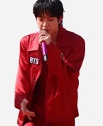 BTS Jin FIFA World Cup 2026 Final Halftime Show Kim Seok-jin Red Leather Jacket