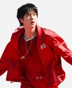 BTS Jin FIFA World Cup 2026 Final Halftime Show Kim Seok-jin Red Leather Jacket