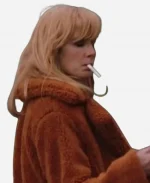 Kelly Reilly Yellowstone Beth Dutton Orange Fur Coat