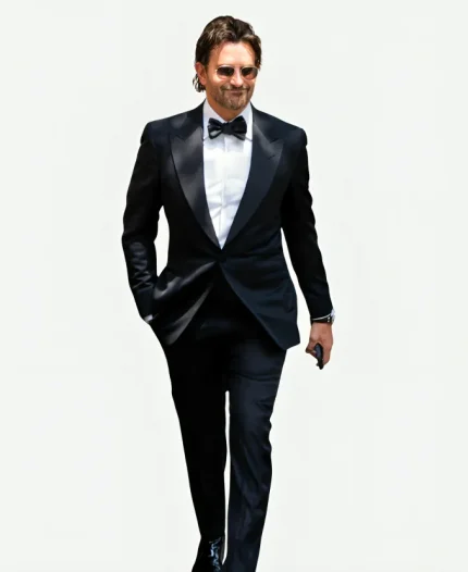 Bradley Cooper New York City 2026 Tuxedo Suit - Black