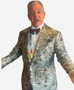 Bruce Buffer FIFA World Cup 2026 Final Announcer Floral Printed Silver Blazer