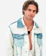 Bryce Dettloff Love Island USA Season 08 Denim White & Blue Jacket