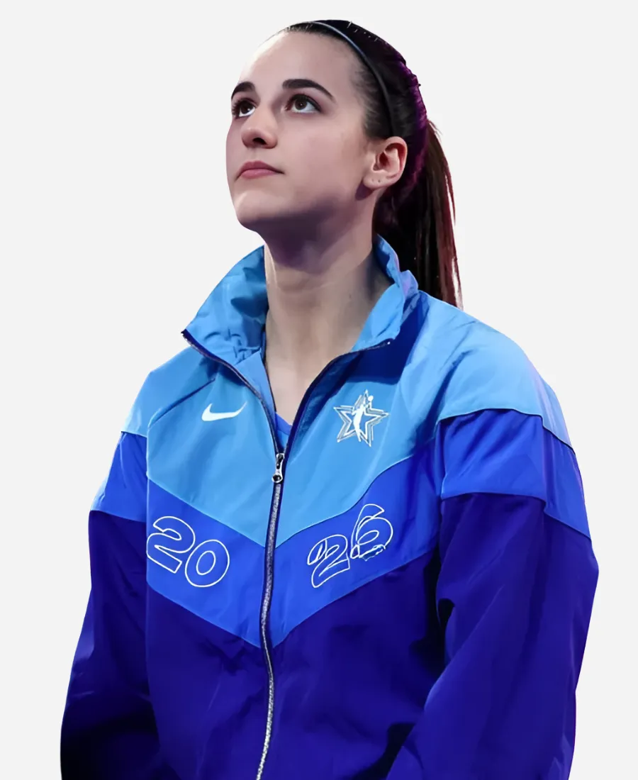 Caitlin Clark AT&T WNBA All-Star Game 2026 Track Jacket Caitlin Clark Nike AT&T WNBA All-Star Game Blue Track Jacket