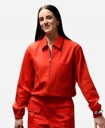 Caitlin Clark AT&T WNBA All-Star Game Red Utility Worker Jacket 