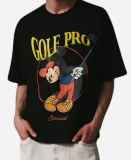 Unisex Carnival Golf x Disney Mickey 2026  Swing OVS Black T-Shirt
