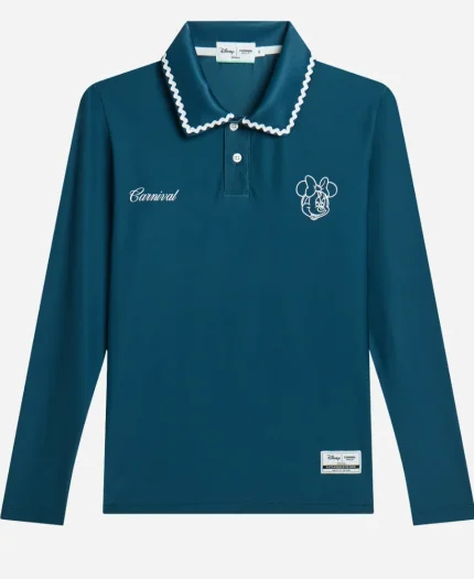 Carnival Golf x Disney Minnie 2026 Doodle LS Navy Blue Polo Shirt