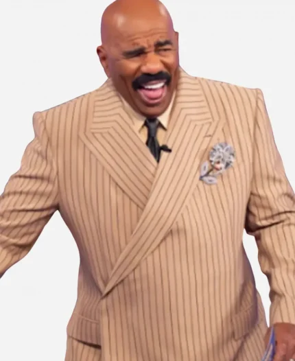 Celebrity Family Feud S12 Steve Wool Pinstripe Blazer